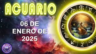 Horóscopo de ACUARIO hoy lunes 6 de enero de 2025 [upl. by Kilk]