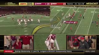 4 Alabama vs 3 Georgia  Game Winning Touchdown Command Center View [upl. by Anurag]