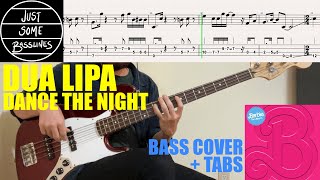 Dua Lipa  Dance The Night  BASS COVER  TABS [upl. by Stetson429]