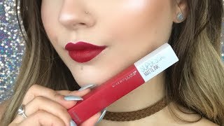 Maybelline Super Stay Matte Ink Liquid Lipstick  Review [upl. by Airakaz]