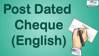 Post Dated Cheques PDC management in Marg ERP English [upl. by Aehsrop]