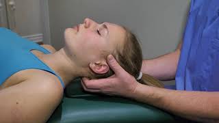 Osteopathic Technique Demo  SubOccipital Release Craniosacral Therapy [upl. by Patrizio]