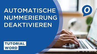 Tutorial Microsoft Word Automatische Nummerierung deaktivieren [upl. by Dilly881]