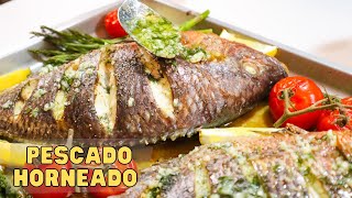 PESCADO ENTERO HORNEADO [upl. by Froehlich]