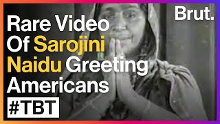 Sarojini Naidu Greeting Americans In 1928 [upl. by Iridis729]