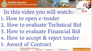 Tender Opening Process  Technical Bid  Financial Bid  Award of Contract AOC [upl. by Alban]