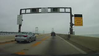 Driving Across The Chesapeake Bay Bridge in Maryland [upl. by Yroc]