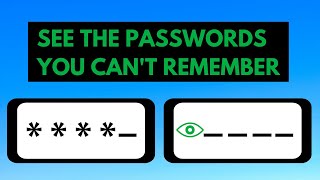 Easy Way to See Your Password Hidden Behind the Asterisks or Dots [upl. by Anej]