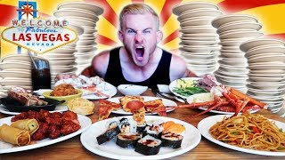 COMPETITIVE EATER VS 1 RATED LAS VEGAS BUFFET 18000 CALORIES [upl. by James]