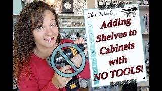 Adding shelves to cabinets with NO TOOLS [upl. by Sallee]