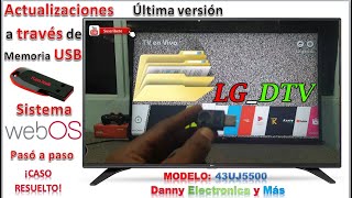 📺👉Actualización a través de memoria USB Televisor LG con SISTEMA webOS Paso a Paso😊 [upl. by Zosema]