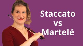 Staccato vs Martelé Violin Bow Technique [upl. by Anilasor]