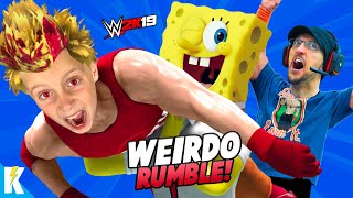 Weirdest Royal Rumble EVER Evil KCity FGTEEV Duddy amp Spongebob in WWE 2k19  KCity GAMING [upl. by Reamonn]