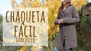 Tutorial Chaqueta o Abrigo Fácil y Rápido Ganchillo  Crochet [upl. by Tallie]