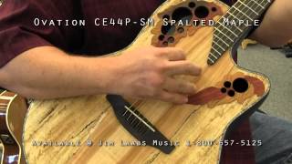 Ovation CE44PSM Spalted Maple Acoustic Guitar Demo Video [upl. by Leunas]