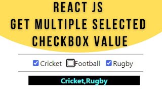 ReactJS Get Multiple Checkbox Value jsx Component [upl. by Llemart211]