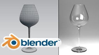 Tutorial Wine Glass Modelling Only Blender Beginners [upl. by Thin]