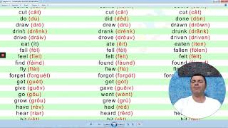 Verbos Irregulares em inglês com pronúncia escrita Iupi parte I [upl. by Aicened]