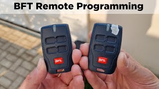 BFT remote programming  How to set up and code a new BFT remote control [upl. by Areikahs]