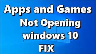 apps and games not opening in windows 10 solve [upl. by Cilurzo]