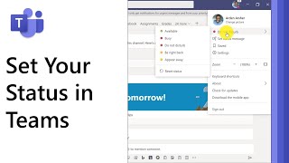 How to set status in Microsoft Teams [upl. by Nelubez]