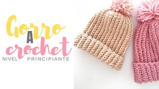 Gorro a crochet para mujer paso a paso  Principiantes  ACADEMIA CRAFT ORIGINAL TRENDY [upl. by Faxen]