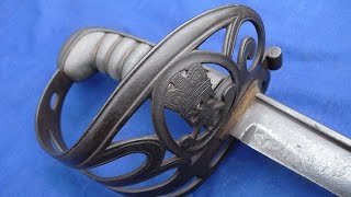 Antique British military swords 1827 pattern Rifles officers sword [upl. by Bills]