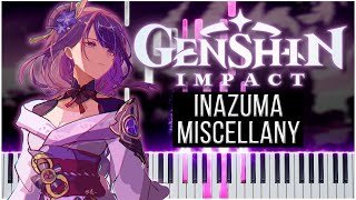 Inazuma Miscellany Genshin Impact 【 PIANO TUTORIAL 】 [upl. by Barmen779]