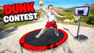 GREATEST Sand Trampoline Dunk Contest Of All Time [upl. by Annailuj]