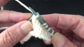 How to Knit SSK Decrease Continental Style [upl. by Ecnedac]