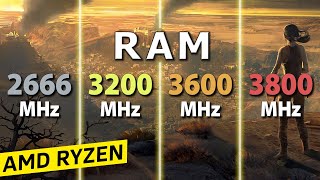 3800MHz vs 3600MHz vs 3200MHz vs 2666MHz RAM  Test in 8 Games [upl. by Bremble]