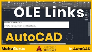 What is OLE Object and How to Use OLE Links in Autocad Edit File Using OLE Links Autocad Tutorial [upl. by Isolde]