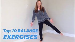 TEN BEST BALANCE EXERCISES from Physical Therapist [upl. by Lasley]