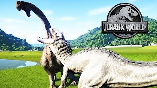 BATTLE ROYALE DINOSAURIOS CARNÍVOROS CONTRA HERBÍVOROS JURASSIC WORLD EVOLUTION [upl. by Retepnhoj826]