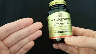 Review of Solgar Magnesium with Vitamin B6  100 Tablets [upl. by Ylla]