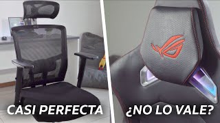 Silla de Oficina BARATA vs Silla Gamer GAMA ALTA  ROG Chariot RGB [upl. by Ahkos]