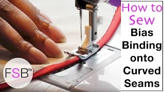 Sewing Bias Binding onto Curved Seams [upl. by Vial]