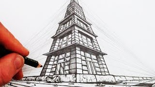 How to Draw in 3Point Perspective Narrated [upl. by Olegnaid]