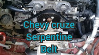 How to replace the serpentine belt on a chevy cruze [upl. by Ynamad]