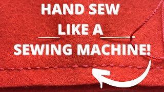 Hand Sewing Tutorial RIGHT HANDED Backstitching [upl. by Ttenna]