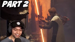 Jedi Fallen Order  GETTING ORANGE DOUBLE BLADED LIGHTSABER  Part 2 [upl. by Lynnea]