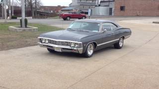 1967 Chevy Impala Exhaust Flowmaster 3quot Duals [upl. by Jeniece]