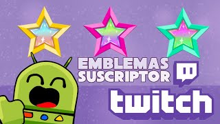 COMO HACER EMBLEMAS DE SUSCRIPTOR TWITCH TUTORIAL ESPAÑOL EMBLEMAS DE LEALTAD [upl. by Fayre779]