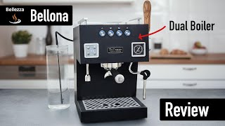 Bellezza Bellona Review  Brand New Dual Boiler Machine [upl. by Bartlet244]