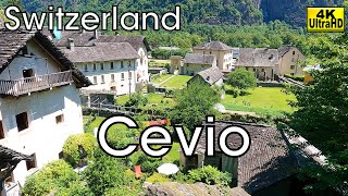 Visit of Cevio in Valle Maggia Ticino Switzerland 4K [upl. by Giordano]