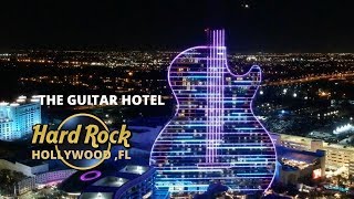 THE GUITAR HOTEL LIGHT SHOW HARD ROCK HOLLYWOOD FLORIDA [upl. by Neelyt]