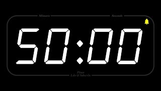 50 MINUTE  TIMER amp ALARM  Full HD COUNTDOWN [upl. by Aromat]