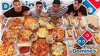 ENTIRE DOMINOS MENU IN 10 MINUTES CHALLENGE [upl. by Amej]