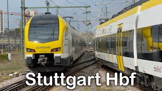 Züge in Stuttgart Hbf  IC ICE TGV TRI Bwegt [upl. by Ranjiv]