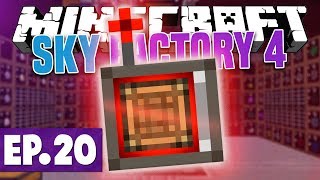 Minecraft Sky Factory 4  WIRELESS CRAFTING TERMINAL 20 Modded Questing Skyblock [upl. by Timothea]